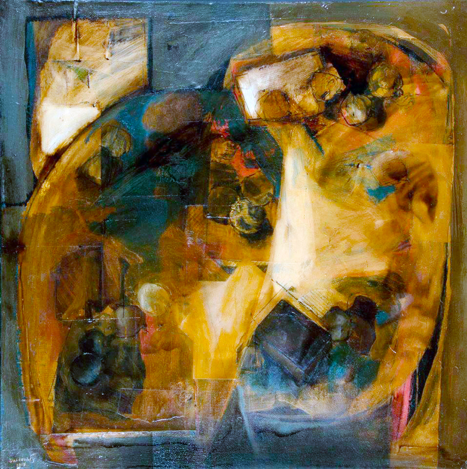 Dahdouh-Still Life-1-100X100cm-Mixed Media on canvas-2015
